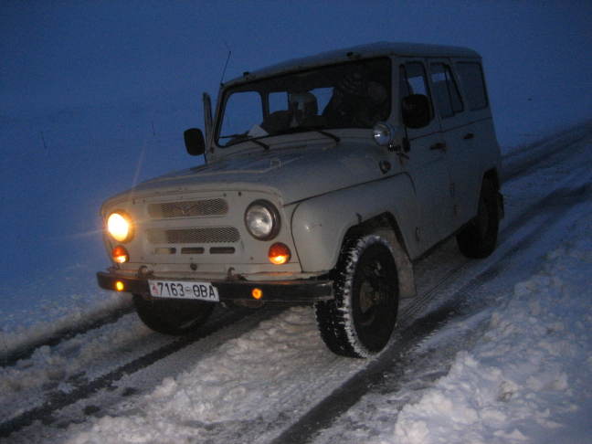 Dirkjan in de sneeuw